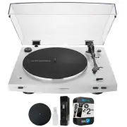 Audio-Technica AT-LP3XBT-WH Wireless Turntable + Cleaning & 2 Yr Warranty Bundle