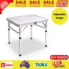 Picnic Table Foldable Folding Fold Up Small Portable Aluminium Height Adjustable