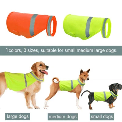 Pet Dog Fluorescent High Visibility Safety Vests Coat Jacket vital visibilityPR