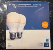 COMPLETE A19 Ring Smart 2- LightBulb 800/Started KIT with Bridge- NEW in box