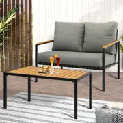 Livsip Outdoor Furniture 2-Piece Dining Set Lounge Patio Table Lounge Setting