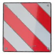 2 In 1 Warntafel Italien Spanien Aluminium Mit 4 Stck 4mm Spanngurte Zur Befestigung, 50*50cm R - W