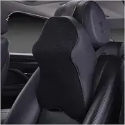Car Seat Headrest Pad 3D Memory Foam Pillow Head Neck Pain Relief Travel Neck Support Breathable Mesh Fabric Car Accessories(Black)