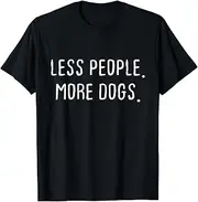 [Sojlreurs] Funny Dogs Less People More Dogs T-Shirt