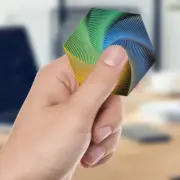3D Printed Fractal Fidget Hexagon Desk Toy for Adults and Kids (Gradient Green)