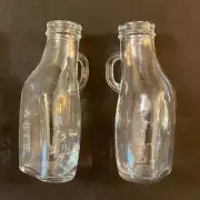 2 - Vintage NEW Ciba Esidrix - K Clear Glass Urinal Bottle Salesman Sample 3.5"