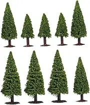 Levemolo 9pcs Miniature Scene Trees for Table Decoration Lifelike Model Trees for Micro Landscape for DIY Crafts and Architectural Models