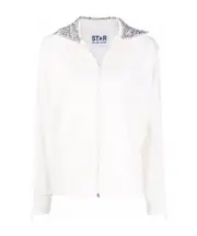 Golden Goose Deluxe Brand Collar Sequins Embellished Track Jacket S,L,M White
