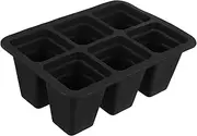 ibasenice 6 Reusable Silicone Seedling Starter Tray Nursery Pots for Efficient Hydroponic Gardening with Optimal Drainage and Individual Plant Space for Healthy Root Growth