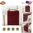 Handcrafted Dark Red Linen Table Runner 14x144 Inch - Supports Girls' Education