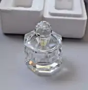 Vintage SORELLE CRYSTAL 3" Collectible Faceted Trinket Box Signed Jewelry Rings