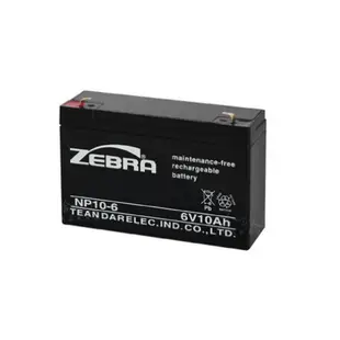 ZEBRA 斑馬電池 WP10-6 NP 6V 10Ah UPS 不斷電系統 電動 玩具車 磅秤電池 密閉式電池 哈家人