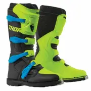 Thor Mens Blitz XP Boots Motocross Dirt Bike Fluorescent Green Adult 14