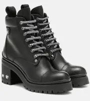 [Miu Miu] Miu Miu Leather ankle boots AU 9 black
