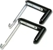 Quartet 7502 Adjustable Aluminum Hangers for Panels 1-1/2-3 Thick, Black, 2/Set