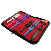 6 Aluminum Tuning Fork Set in Leather Case Diagnostic instruments