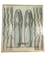 Seafood Kitchen Tools Set 8Pcs with 2 Lobster Crab Crackers and 6 Lobster Forks