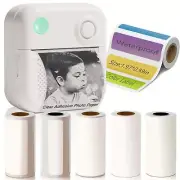 Label Maker Machine with 6 Waterproof Tapes Thermal Label Maker Portable Mini...