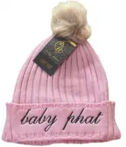 Ladies Baby Phat Pink Beanie