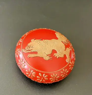 堆朱，中国，剔红，清時代，骨董，花瓶，摆件，置物