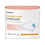 McKesson Classic Plus Underpads Disposable, 23X24", UPLT2324, 200 Ct