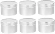 GRIRIW 6pcs Jars for DIY Crafts Round Shaped Containers for Cosmetics Cans Leak and Reusable Storage