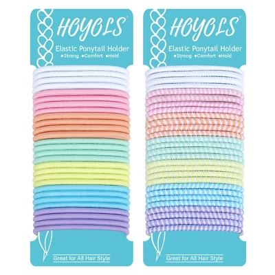 Lazos Elasticos Para El Cabello Para Mujeres 4 MM Sin Bandas Metalicas Coloridos