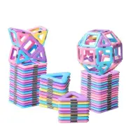 Magnetic Tiles Toys for 3 4 5 6 7 8+ Year Old Boys Girls Upgrade Macaron Cast...