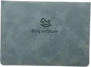 WOONEKY Birth Certificate Holder Sleeve Leather Case with Cute Cartoon Designs Protective Birth Document Cover for Newborns and Reliable Certificate Protector