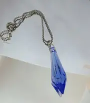 Swarovski Crystal Sapphire Icicle 8611 Suncatcher/ Prism; 2 Sizes: 40mm or 50mm