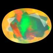 1.26 ct Pretty Oval (9 x 7 mm) Un-Heated Ethiopia Rainbow Opal Loose Gemstone