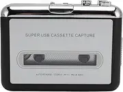 Sorandy USB Cassette to MP3 Converter, Portable Audio Music Player, Tape to MP3 Converter with Earphones, USB Plug and Play, Compatible with Laptop and Personal Computer