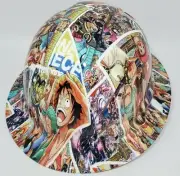 New Full Brim Hard Hat Custom Hydro Dipped ANIME STICKER BOMB. Free Shipping