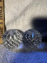 Waterford Round Candlestick Pair, 3" tall, NIB