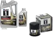 Mobil1 M1-108A Engine Oil Filter & 6 Quarts Mobil1 5W30 Full Syn. H/M Motor Oil (for: Smart)