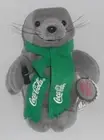 New Vintage Collectible Coca-Cola 1998 Seal in Green Scarf #0123 Plush Bean Bag