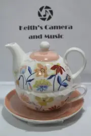 Stechcol Gracie Tea for One Teapot Cup Saucer Flowers NEW Beautiful Bone China