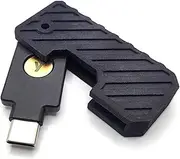 Yubikey 5C NFC Protector Flip Case - Heavy Duty Protective Cover Holder (Black) | Rugged Security Key Protection, Durable Shell, Compact & Secure Fit