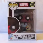 Funko Pop! Marvel #319 Deadpool As Bob Ross Bobble-Head Figure W/Protector