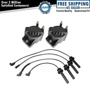 Ignition Coils Spark Plug Wires Kit Fits 1994-2002 Saturn SC2 SL2 1994-2001 SW2