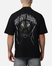 [The Anti Order] The Anti Order Tiger Mock Neck T-shirt Black - Size XL XL Black