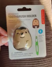 Kikkerland Kids Toothbrush Holders Wall Mounted Suction Cup Animal Design Cover