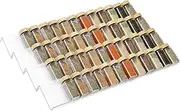 Spice Drawer Organizer 4 Tier, Acrylic Seasoning Organizer Rack, Clear Spice Organization for Cabinet, Drawer, Countertop (Jars Not Included), Large
