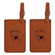 L1506 Beagle Standing Luggage Tags 2Pk FREE SHIPPING 200 Breed Available