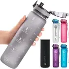 32 Oz Water Drinking Bottle with Time Marker - Stay Hydrated - Hydration Tracker