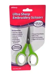 Allary 4.25 Inch Ultra Sharp Embroidery Scissors Green