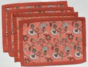 Food Network Jacobean Quilted Floral Placemats Set of 4