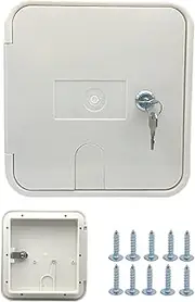 RV Storage Door | RV Baggage Door Hatch,RV Electric Cord Cover, Electrical Access Door, Motorhome Hose Storage with 10 Screws for RV Boat Trailer