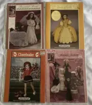 Lot of4 Fibre Craft Crochet Patterns, Clothes for 14" to 15" DOLLS