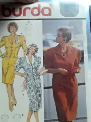 Dress Pencil Fitted Burda Sewing Pattern 5113 Size 14 16 18 20 22 24 UC FF Work